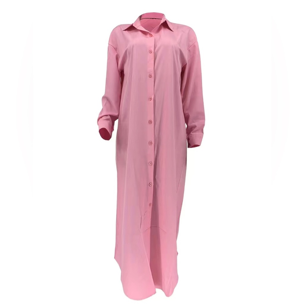 Y2K Passion Chic Button Down Classic Shirt Dress - Picture 8 of 14